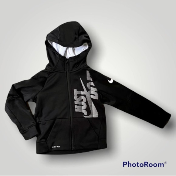 Nike Other - Nike "Just Do It" Black & White Dri-Fit Zip Hoodie